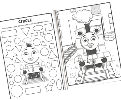 Thomas the train coloring book with thomas and friends stickers kids gift color