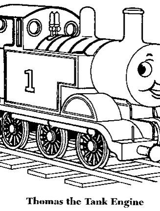 Thomas the train coloring page