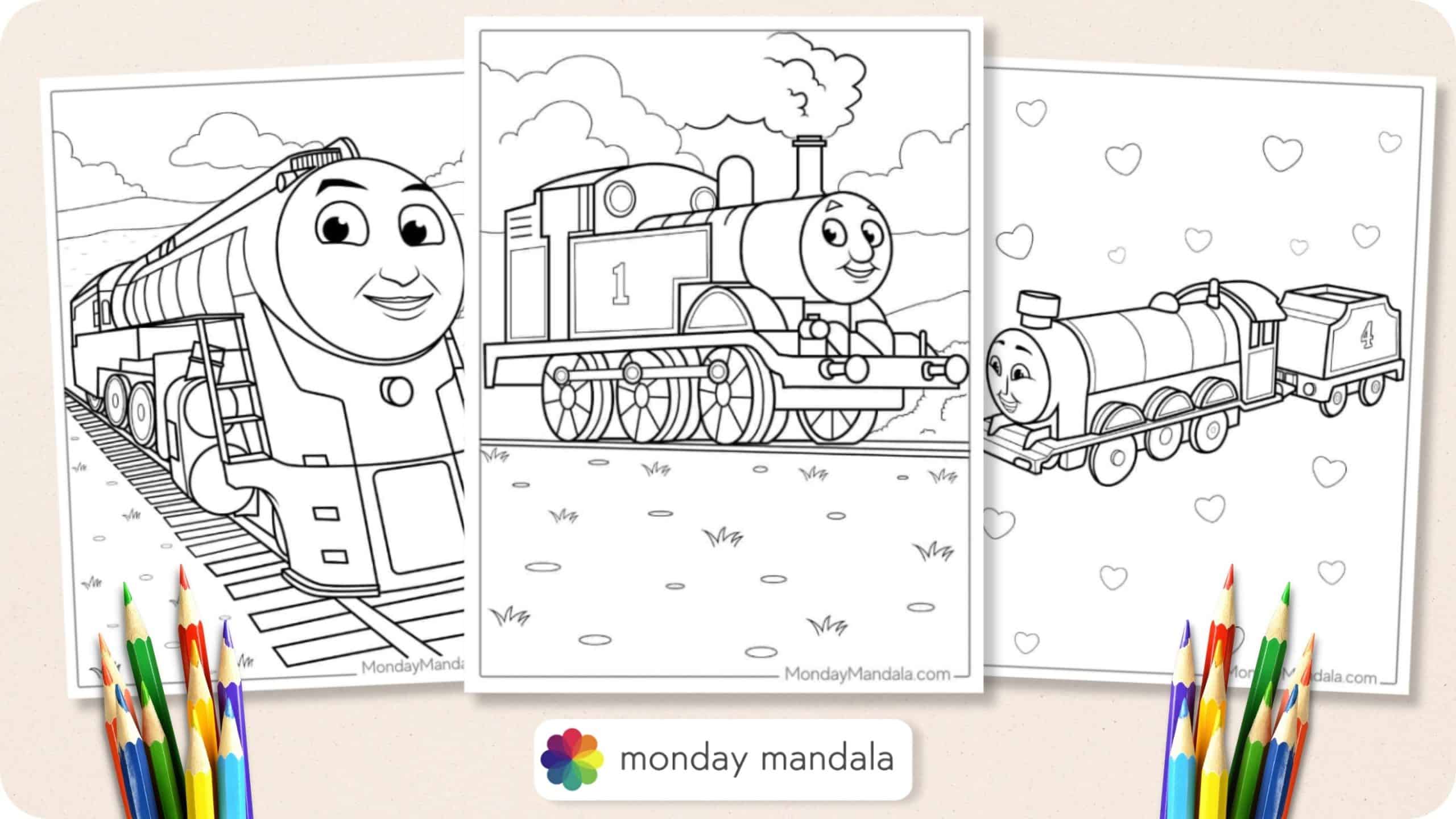 Thomas friends coloring pages free pdf printables