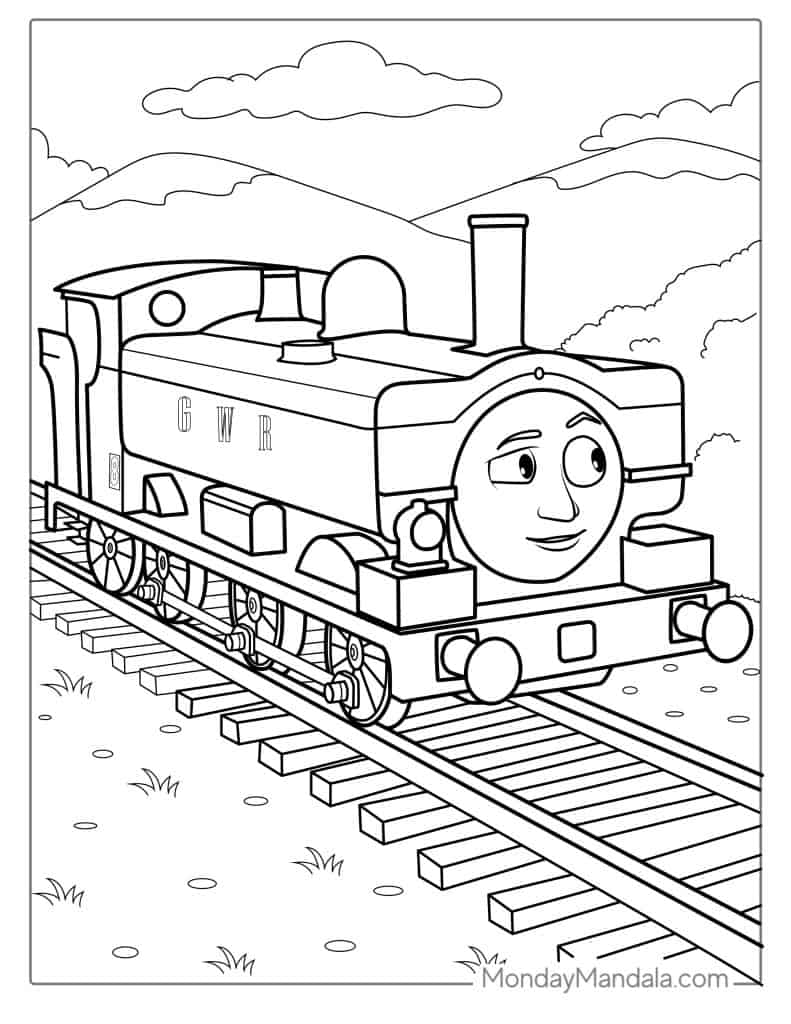 Thomas friends coloring pages free pdf printables