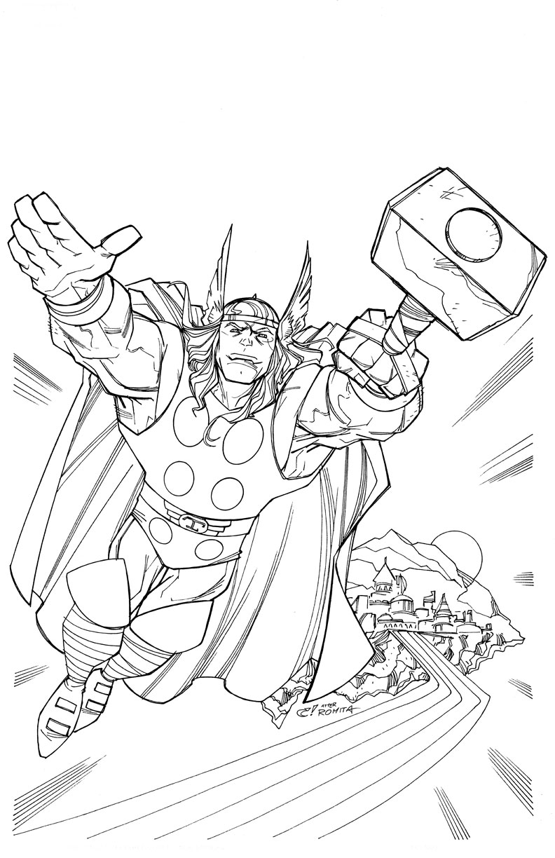 Free printable thor coloring pages for kids