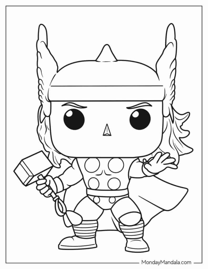 Thor coloring pages free pdf printables