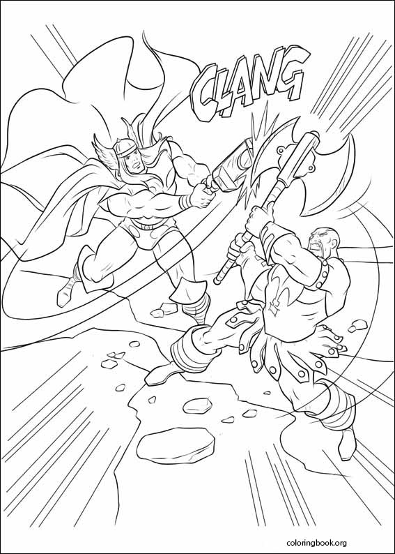 Thor coloring page