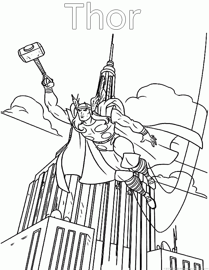 Thor coloring pages