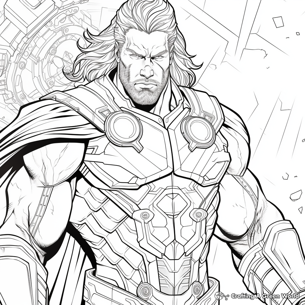 Superhero coloring pages