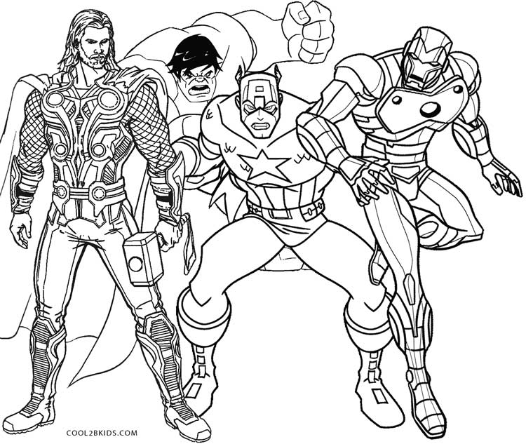 Printable thor coloring pages for kids