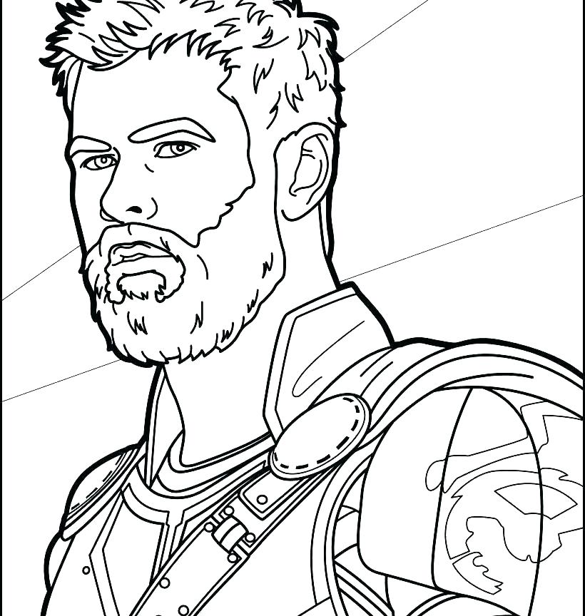 Coloring pages cartoon avengers thor