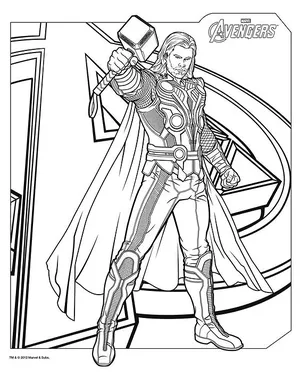 Avengers thor coloring pages