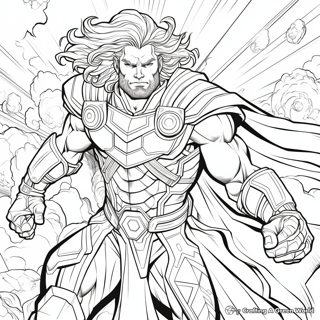 Superhero coloring pages