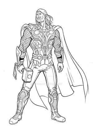 Avengers thor coloring pages