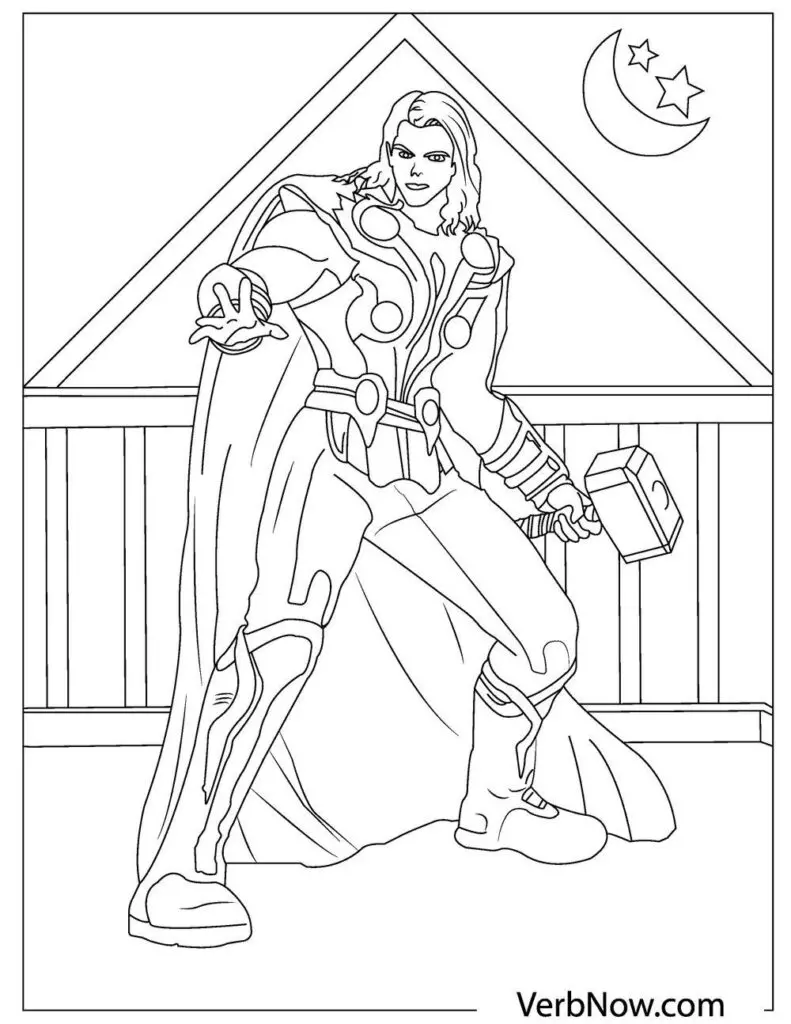 Free thor coloring pages book for download printable pdf