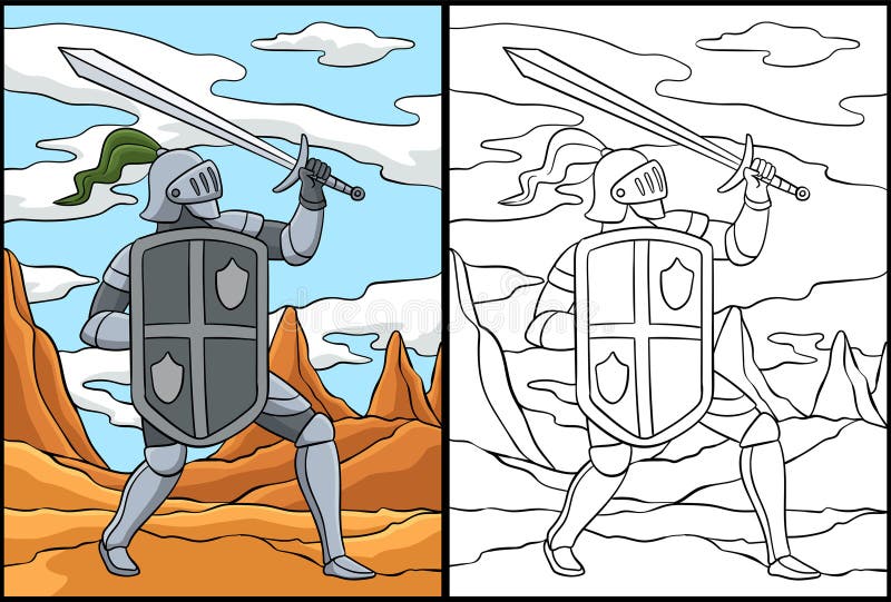 Knight coloring page stock illustrations â knight coloring page stock illustrations vectors clipart