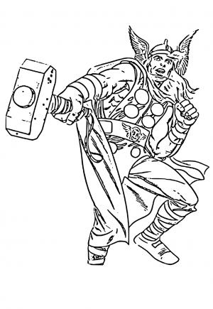 Free printable thor coloring pages for adults and kids