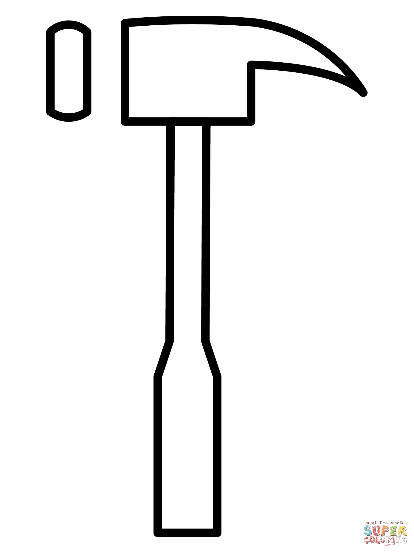 Hammer emoji coloring page free printable coloring pages