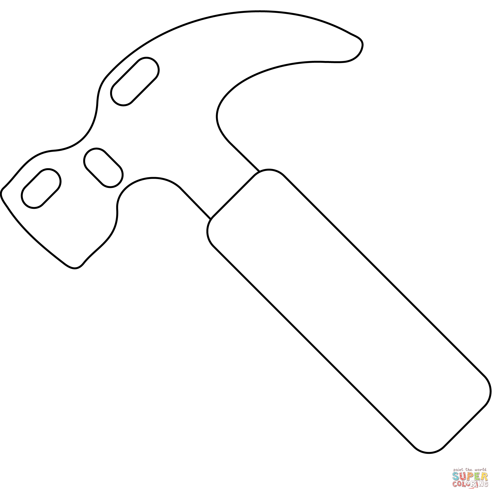 Hammer emoji coloring page free printable coloring pages