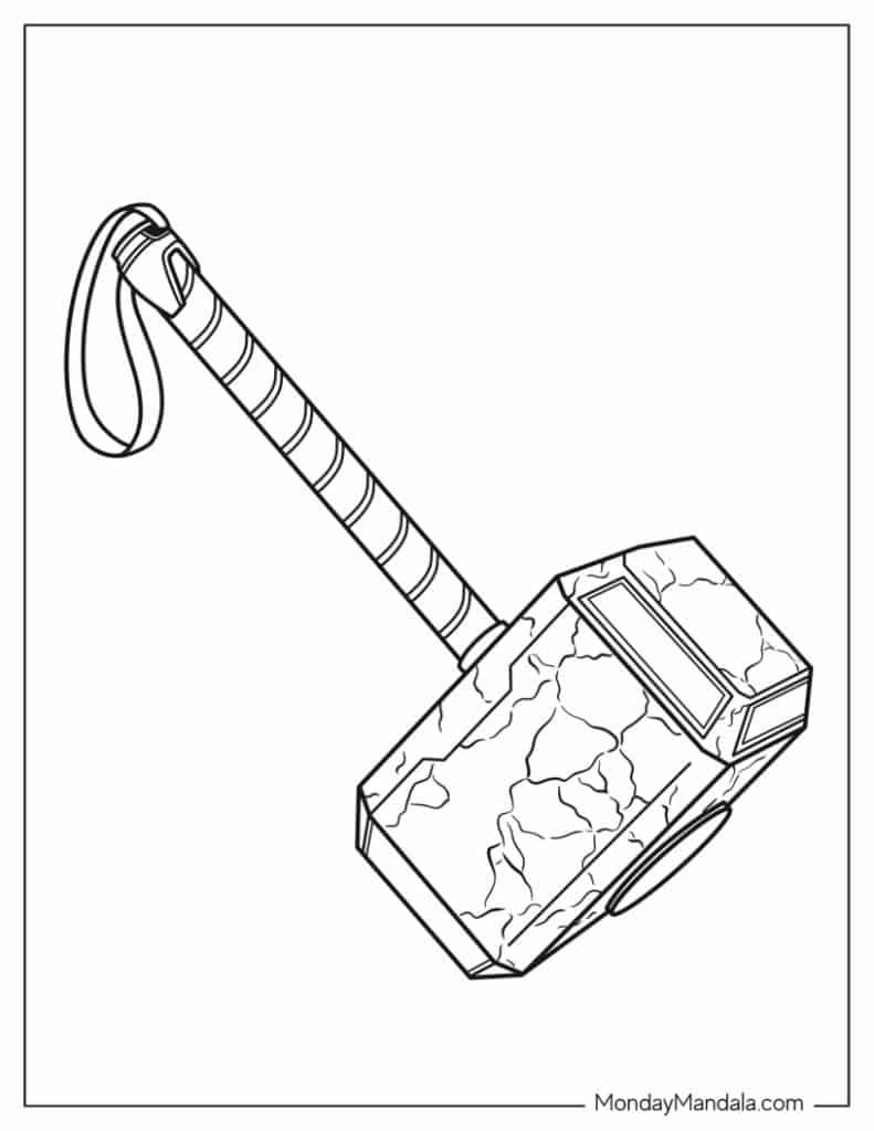 Thor coloring pages free pdf printables