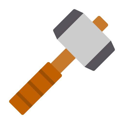 Thor hammer generic color fill icon