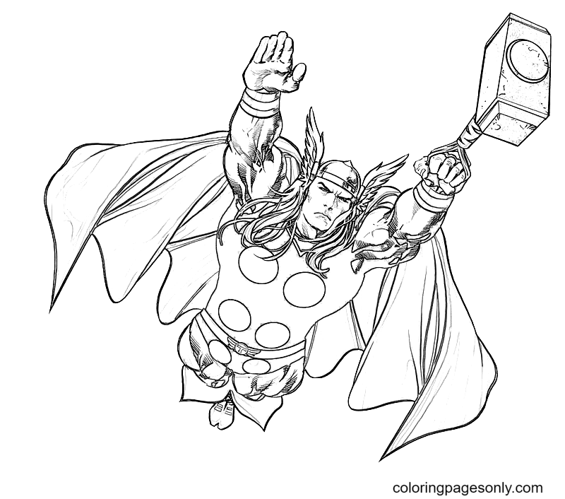 Thor coloring pages printable for free download