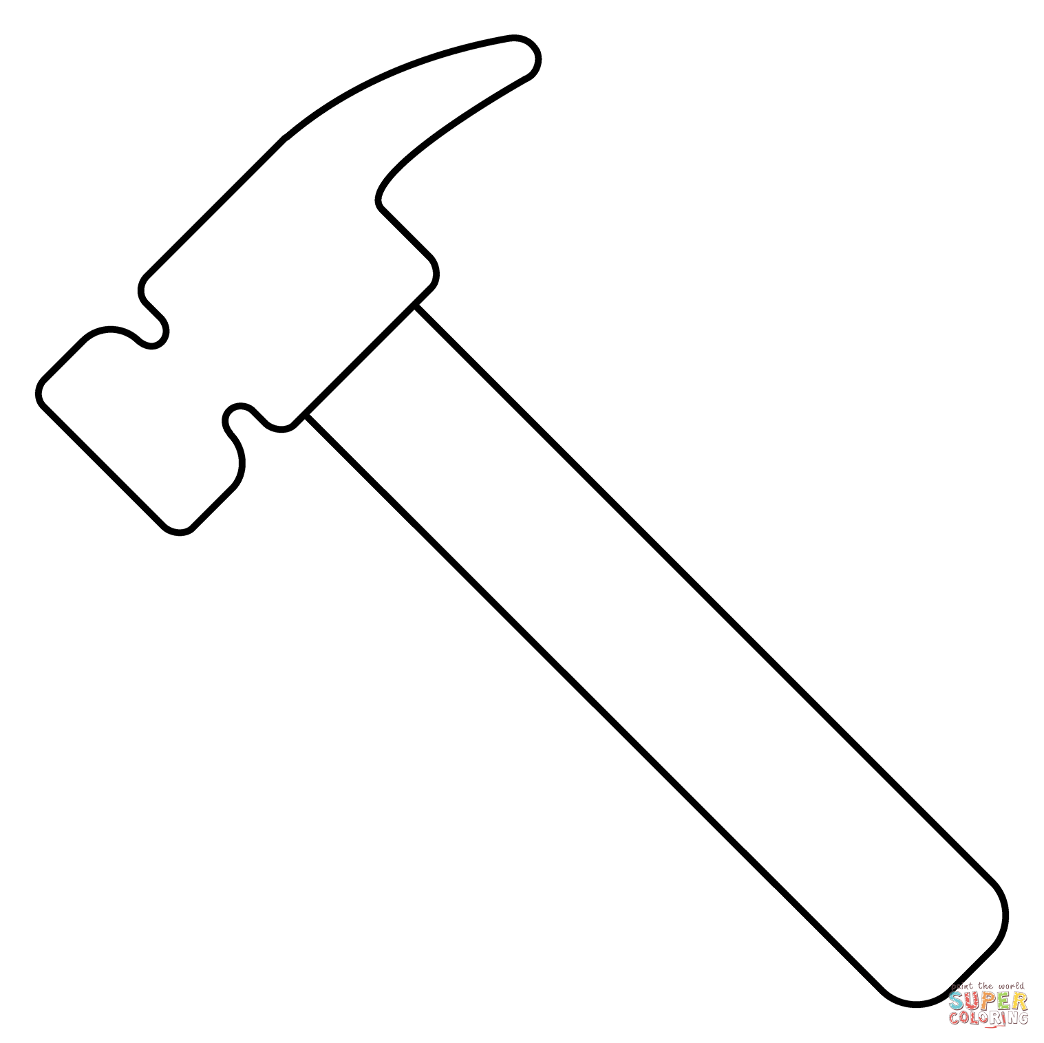 Hammer emoji coloring page free printable coloring pages