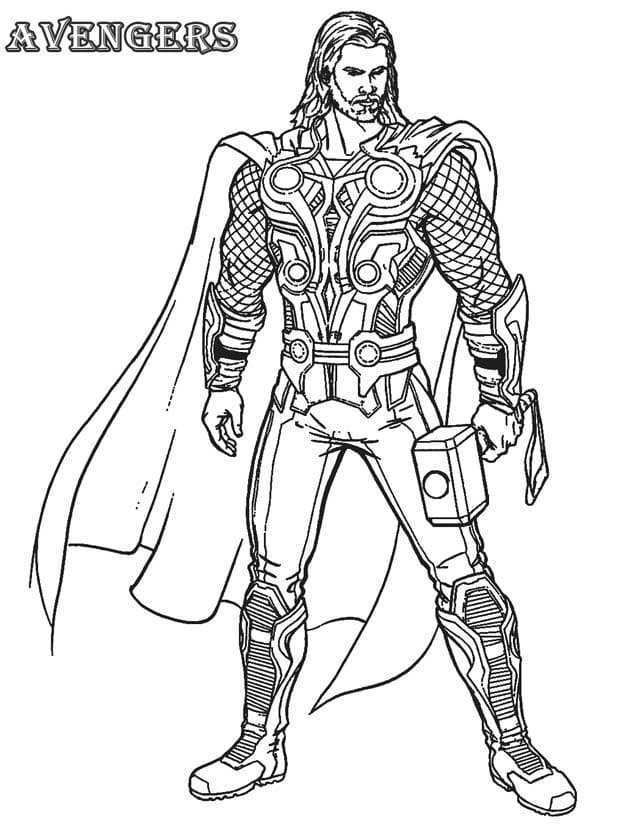 Avengers thor coloring pages printable for free download