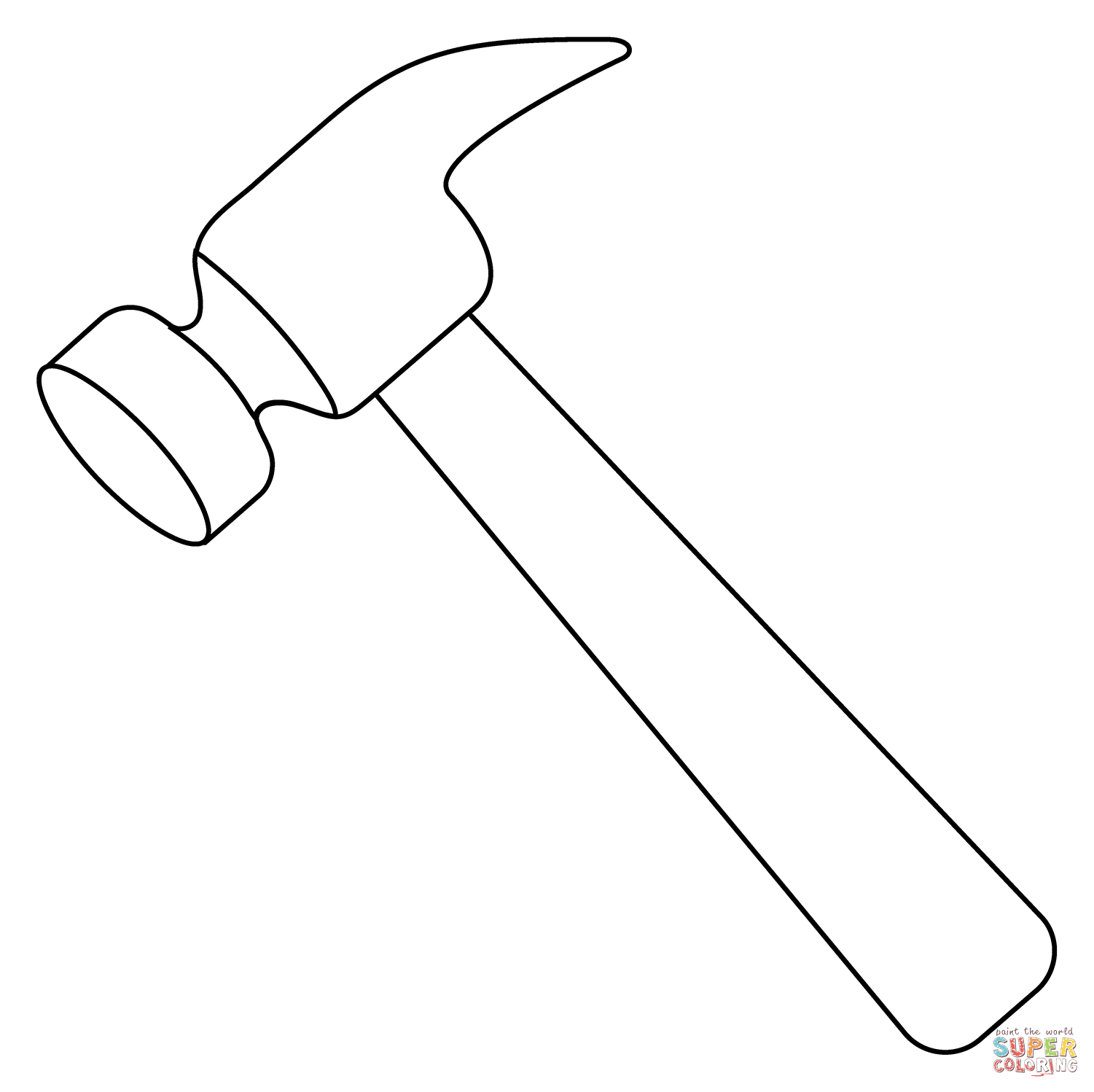 Hammer emoji coloring page free printable coloring pages