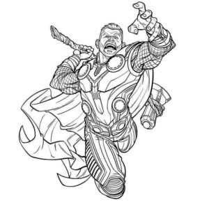 Avengers thor coloring pages printable for free download