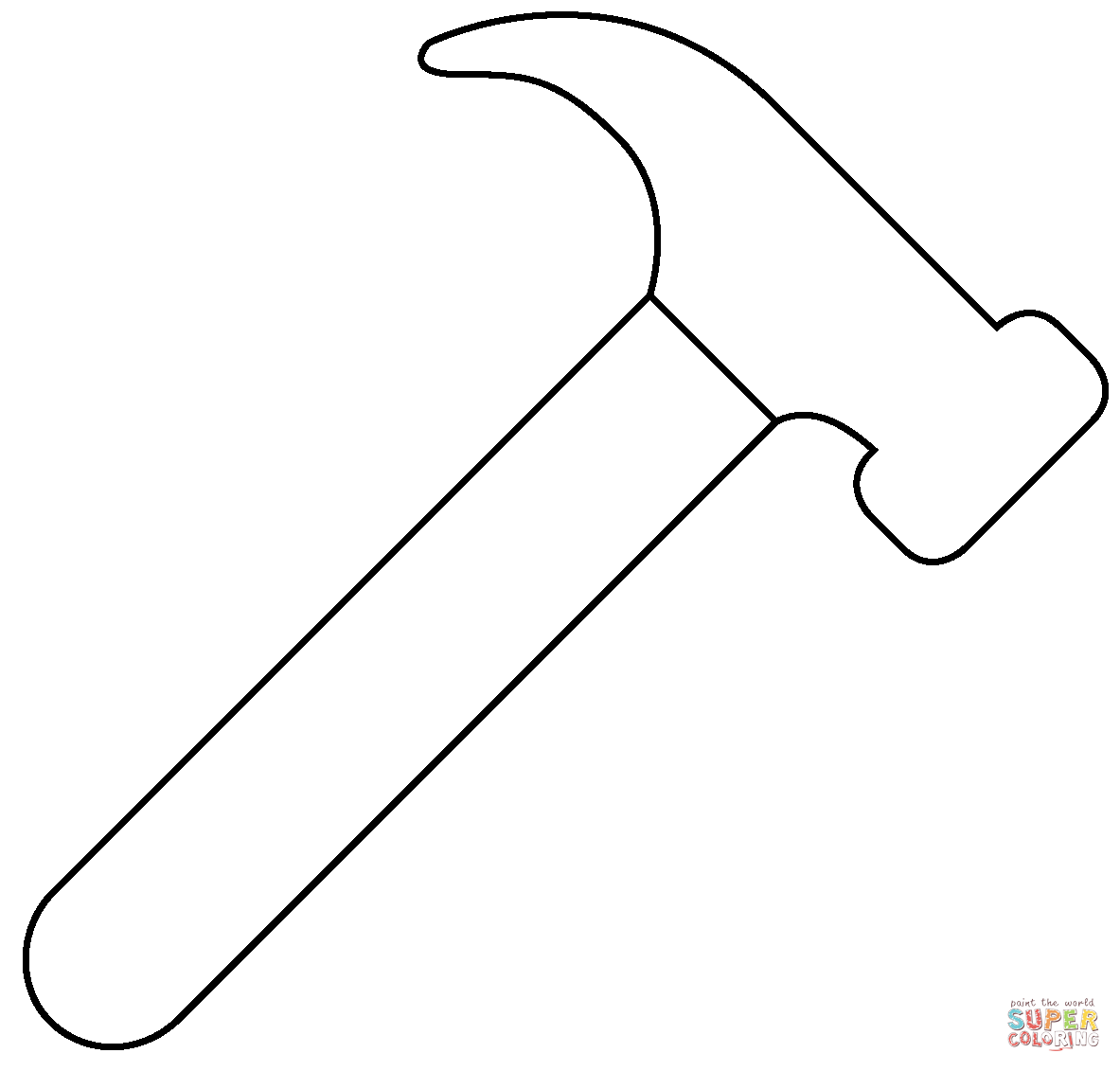 Hammer emoji coloring page free printable coloring pages