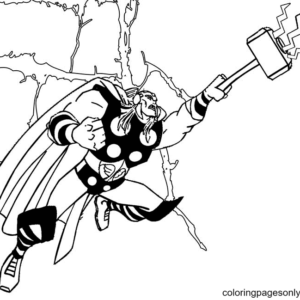 Thor coloring pages printable for free download