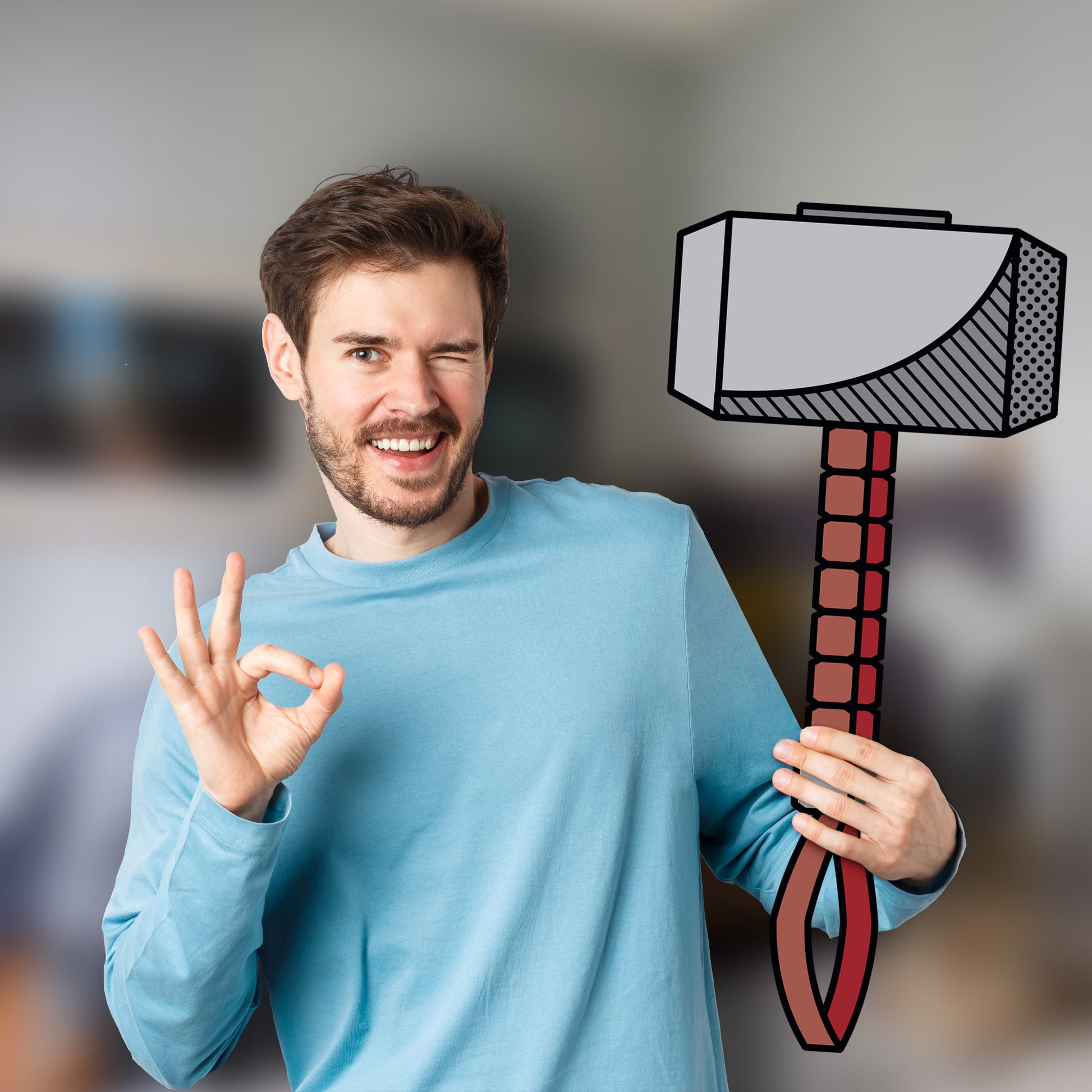 Avengers thor mjollnir hammer foam core cutout