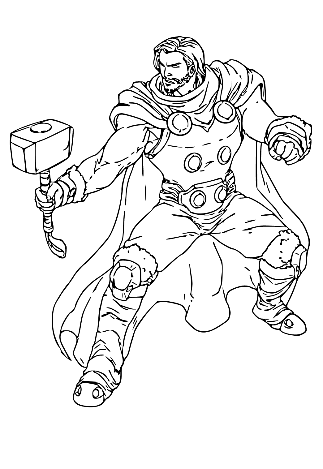 Free printable thor hammer coloring page sheet and picture for adults and kids girls and boys