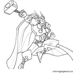 Thor coloring pages printable for free download