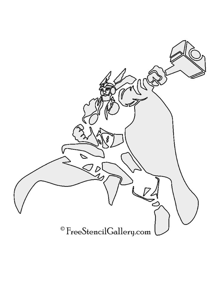 Thor stencil stencils pumpkin carvings stencils pumpkin stencil