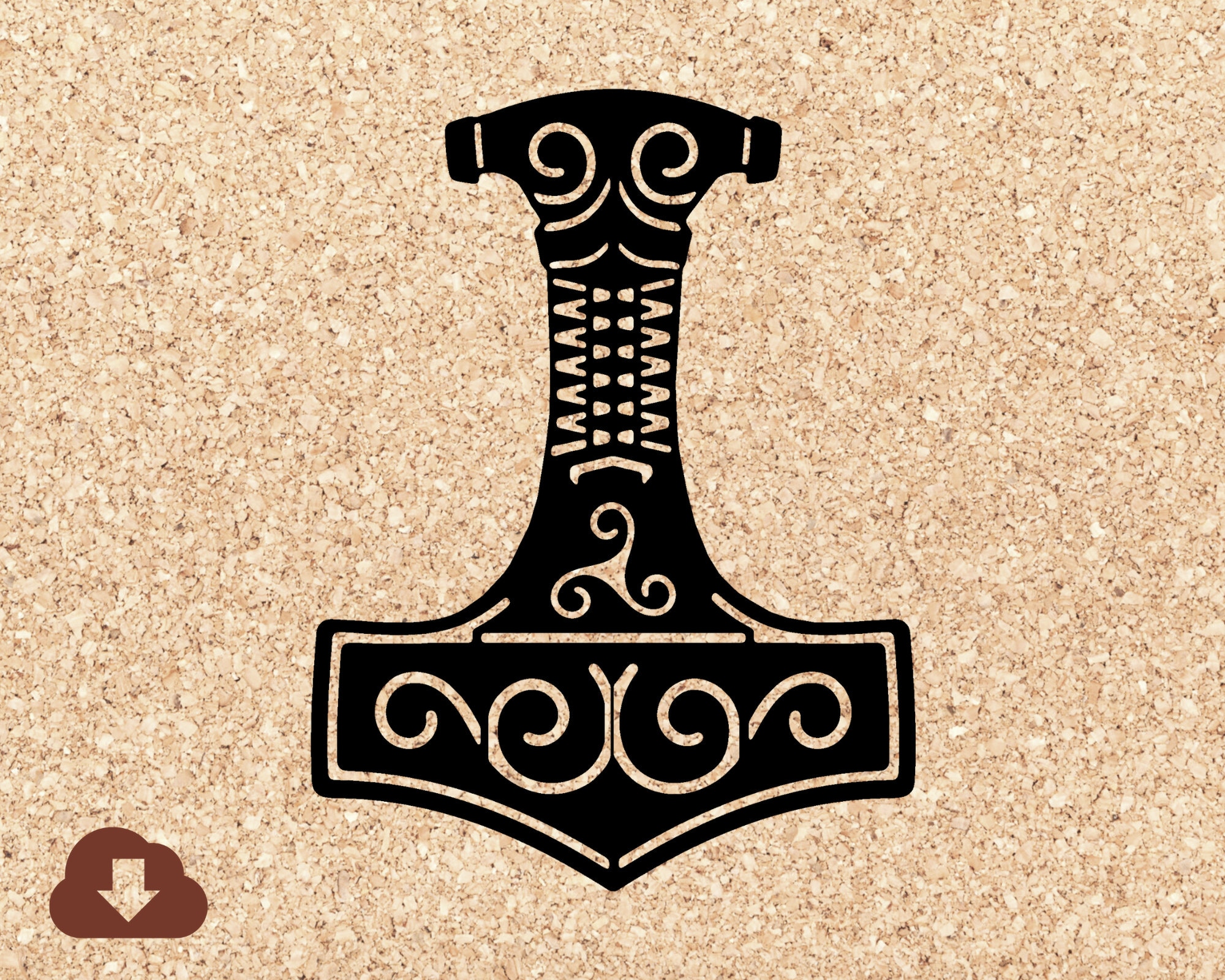 Celtic old norse thors hammer mythology svg cut file png transparent and jpg use with paper vinyl decals tshirts personal and mercial use instant download