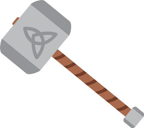 Thors hammer vector illustration