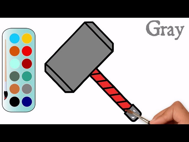 How to draw a thor hammer thor hammer coloring page mhp learning school