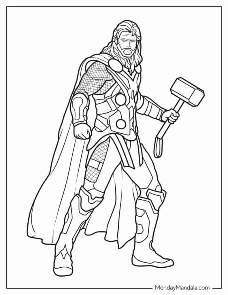 Marvel avengers coloring pages free pdf printables