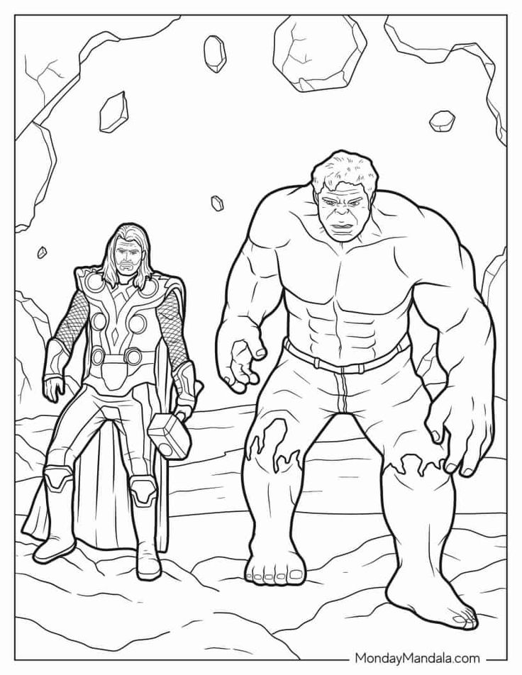 Pin on thor coloring pages