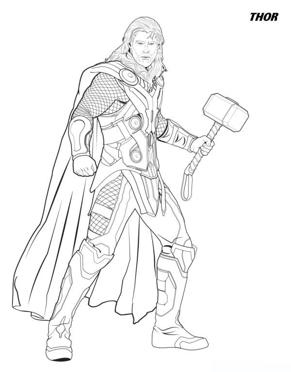 Free thor coloring pages pdf