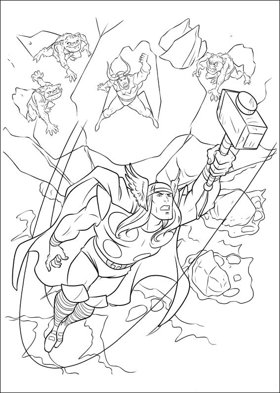 Free printable thor coloring pages for kids