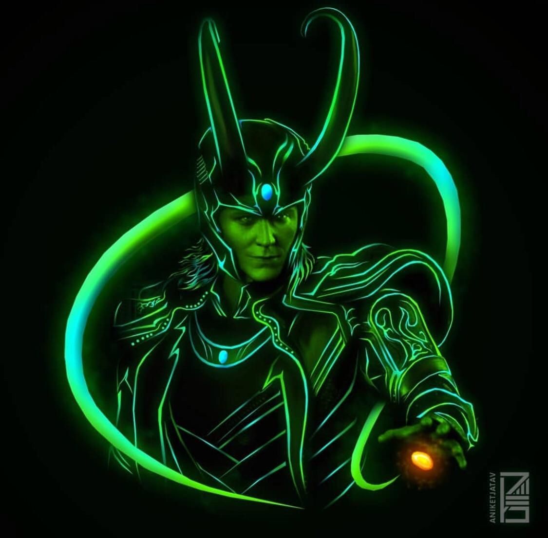 Loki neon wallpapers