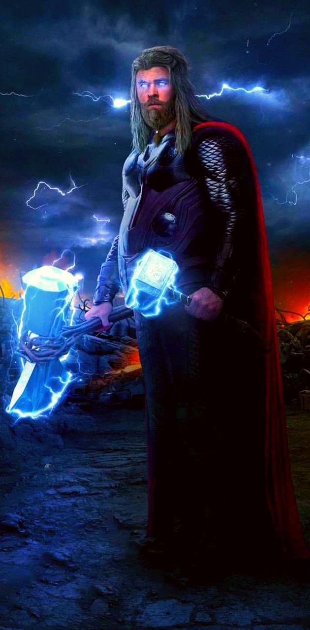 Thor neon lightning wallpaper by simbuilder