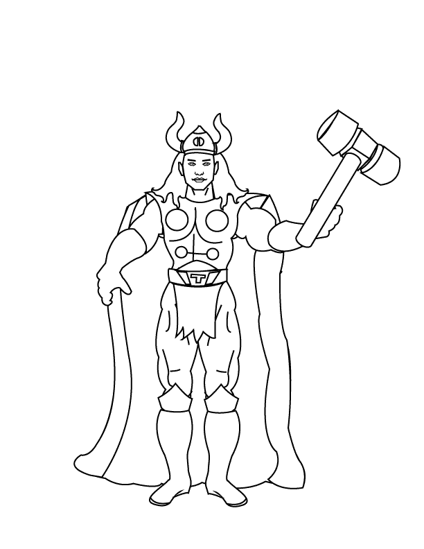 Free printable thor coloring pages for kids