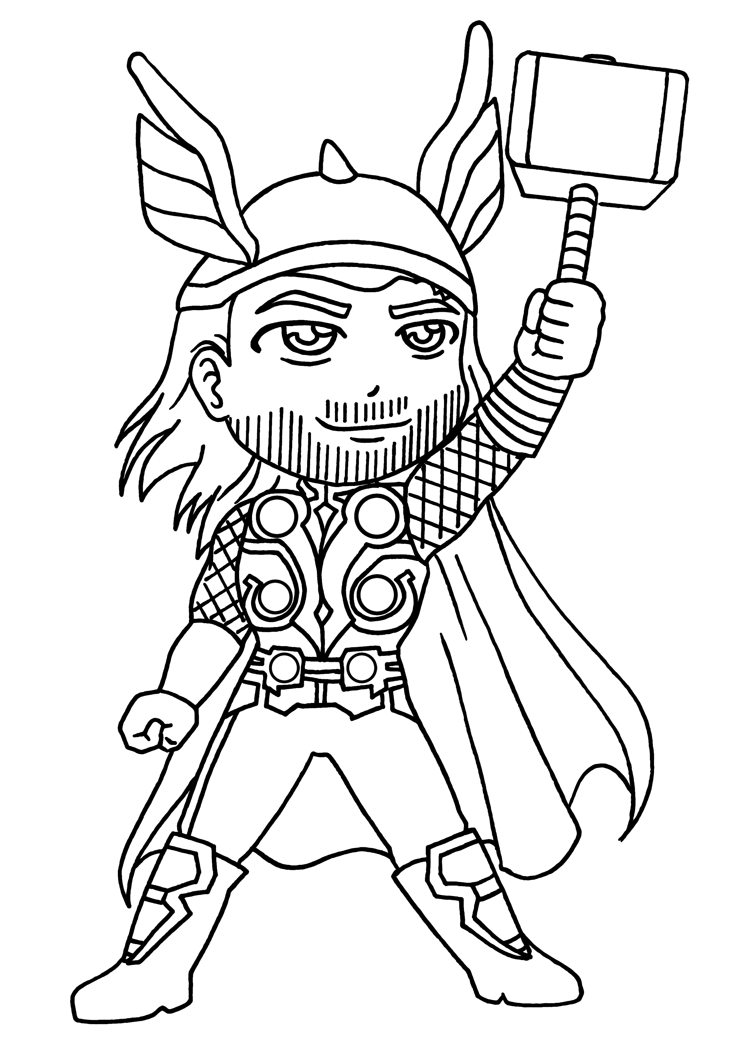 Coloring page thor superheroes â printable coloring pages