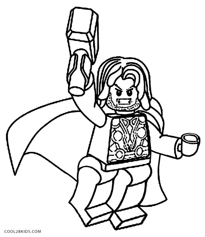 Thor lego coloring pages