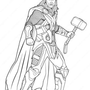 Avengers thor coloring pages printable for free download