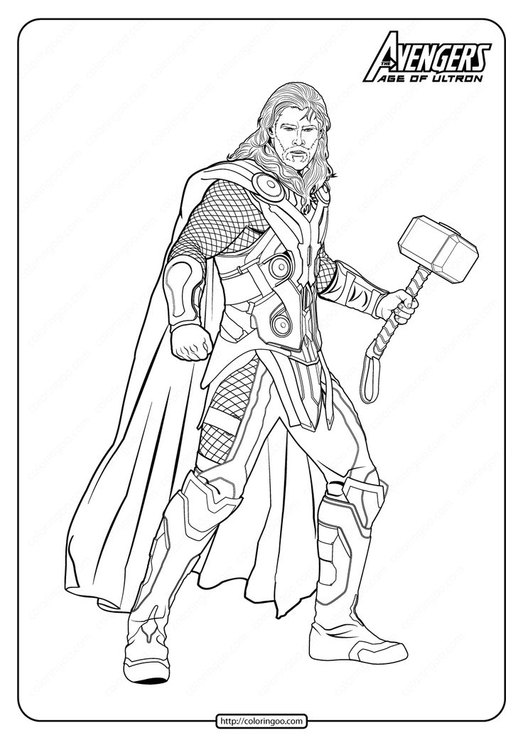 Marvel the avengers thor pdf coloring pages marvel coloring avengers coloring pages avengers coloring