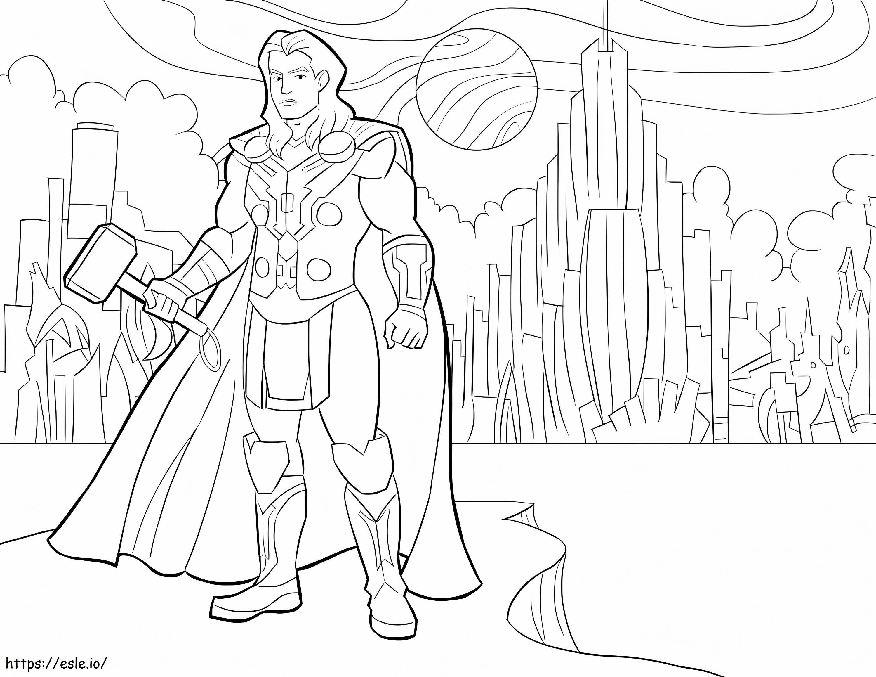 Prince thor coloring page