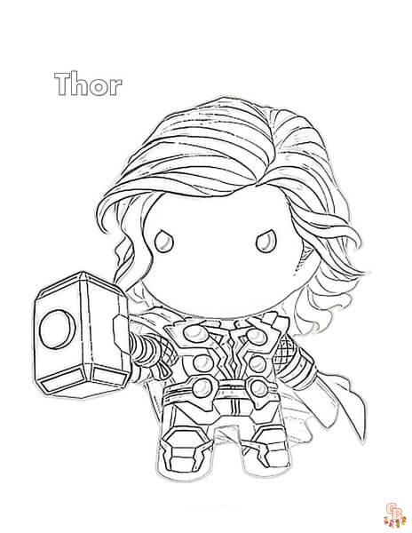 Free printable thor coloring pages for kids