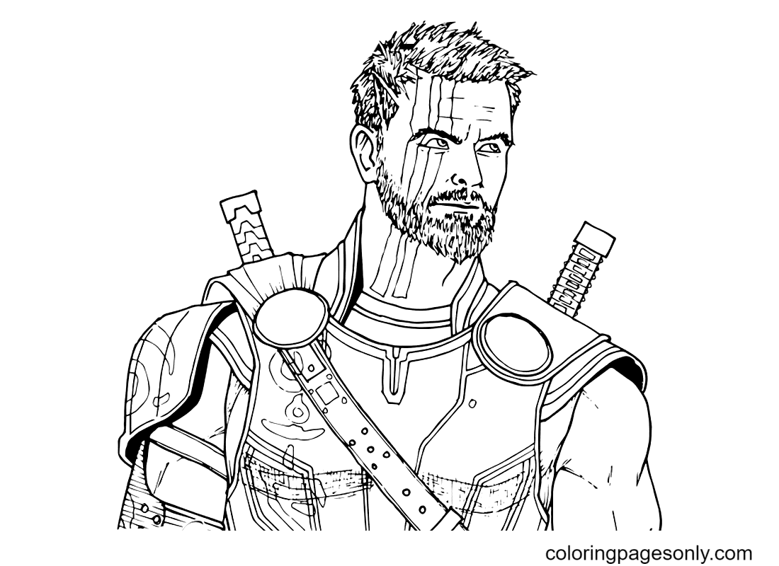 Thor coloring pages printable for free download