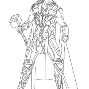 Avengers thor coloring pages printable for free download